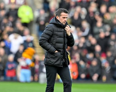 Fulham 'ın Marco Silva teknik direktörü, Premier Lig maçı sırasında Burnley Fulham' a karşı Turf Moor, Burnley, İngiltere, 3 Şubat 202