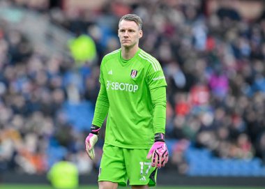 Fulham 'dan Bernd Leno, Premier Lig maçı sırasında Burnley Fulham' a karşı Turf Moor, Burnley, İngiltere, 3 Şubat 202
