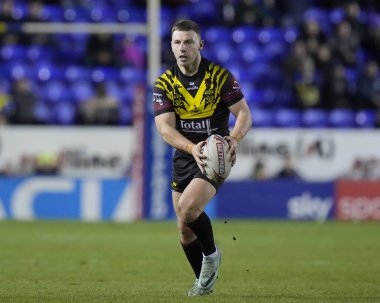 Warrington Wolves 'tan George Williams Rugby Ligi' nden Joe Philbin Tanıklık maçı sırasında Warrington Wolves, Leigh Leopards 'a karşı Halliwell Jones Stadyumu, Warrington, İngiltere, 3 Şubat 202