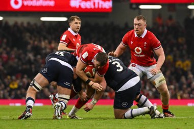 Galler 'den Elliot Dee, İskoçyalı Zander Fagerson tarafından 3 Şubat 202' de Principality Stadyumu, Cardiff, İngiltere 'de oynanan Galler - İskoçya maçında yenildi.