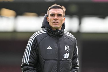 Fulham 'dan Joo Palhinha, Premier Lig maçında 3 Şubat 2024 tarihinde Burnley ile Fulham arasında oynanan Turf Moor, Burnley maçında sahayı teftiş eder.