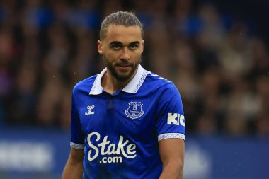 Everton 'dan Dominic Calvert-Lewin Premier League maçı sırasında Everton Tottenham Hotspur' a karşı Goodison Park, Liverpool, İngiltere, 3 Şubat 202