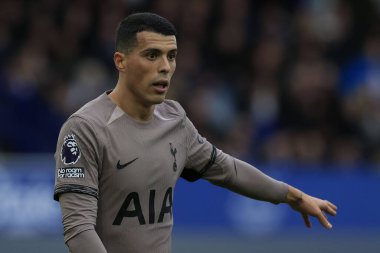 Tottenham Hotspur 'dan Pedro Porro Premier Lig maçı sırasında Everton Tottenham Hotspur' a karşı Goodison Park, Liverpool, İngiltere, 3 Şubat 202