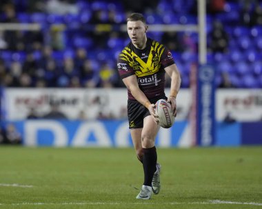 Warrington Wolves 'tan George Williams Rugby Ligi' nden Joe Philbin Tanıklık maçı sırasında Warrington Wolves, Leigh Leopards 'a karşı Halliwell Jones Stadyumu, Warrington, İngiltere, 3 Şubat 202