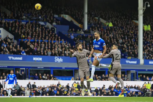 Dominic Calvert Lewin Everton Leder Bollen Mål Wards Premier League — Stockfoto