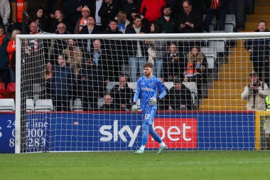 Blackpool takımından Daniel Grimshaw 3 Şubat 202 'de Lamex Stevenage, İngiltere' de Stevenage - Blackpool maçında