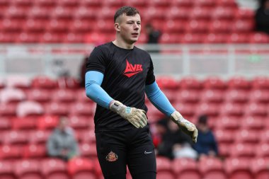 Sunderland 'dan Anthony Patterson 4 Şubat 202' de Middlesbrough - Riverside Stadyumu, Middlesbrough, İngiltere 'de oynanan Sky Bet Şampiyonası karşılaşmasında maç öncesi ısınma maçında