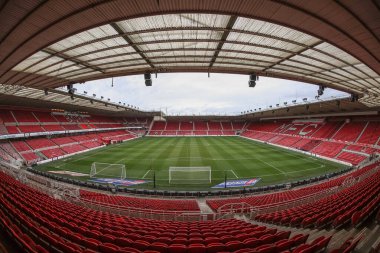4 Şubat 202 'de Riverside Stadyumu' nda Middlesbrough ile Sunderland arasındaki Sky Bet Şampiyonası öncesinde Riverside Stadyumu 'nun genel bir görüntüsü.