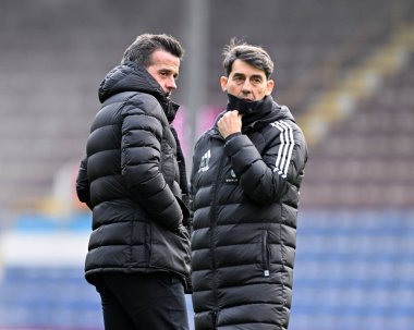 Fulham ve Antonios Lemonakis 'in teknik direktörü Marco Silva, 3 Şubat 202 tarihinde Burnley ile Fulham arasında oynanan Premier Lig maçında Fulham maçında Fulham' ın maçını izledi.