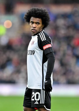 Fulham 'lı Willian, Premier Lig maçı sırasında Burnley, Fulham' a karşı Turf Moor, Burnley, İngiltere, 3 Şubat 202