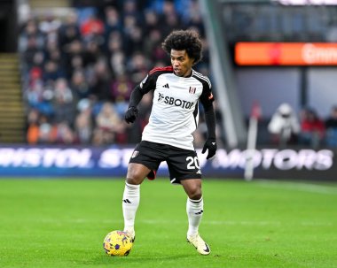 Fulham 'lı Willian Premier Lig maçı sırasında Burnley Fulham' a karşı Turf Moor, Burnley, İngiltere 'de 3 Şubat 202' de