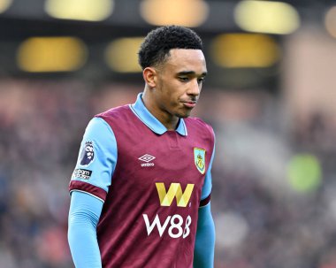 Burnley 'den Aaron Ramsey, Premier Lig maçı sırasında Burnley, Fulham' a karşı Turf Moor, Burnley, İngiltere, 3 Şubat 202