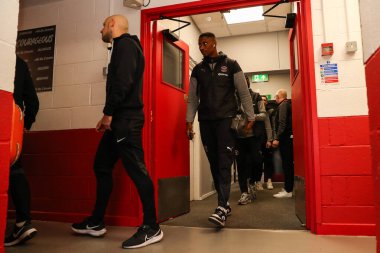 Blackpool 'dan Marvin Ekpiteta, 3 Şubat 202' de İngiltere 'nin Stevenage-Blackpool stadyumunda oynanan Sky Bet 1 karşılaşması öncesinde geldi.