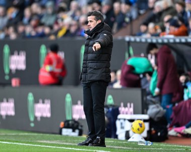 Fulham 'ın teknik direktörü Marco Silva, Premier Lig maçında Burnley Fulham' a karşı Turf Moor, Burnley, İngiltere 'de 3 Şubat 202' de oynanan maçta tepki gösterdi.
