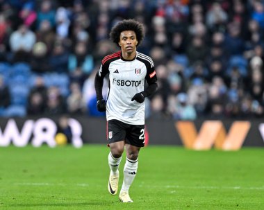 Fulham 'lı Willian, Premier Lig maçı sırasında Burnley, Fulham' a karşı Turf Moor, Burnley, İngiltere, 3 Şubat 202