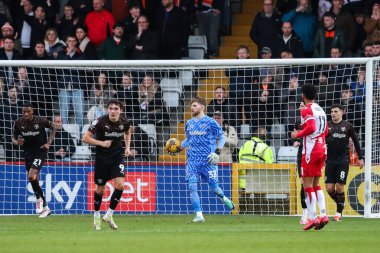 Blackpool takımından Daniel Grimshaw 3 Şubat 202 'de Lamex Stevenage, İngiltere' de Stevenage - Blackpool maçında