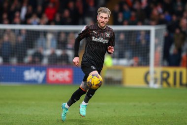 Blackpool takımından Hayden Coulson, 3 Şubat 202 'de Lamex Stevenage Stevenage, İngiltere' de oynanan 1.