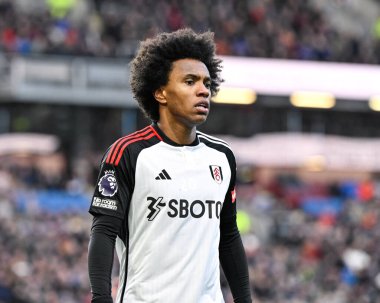 Fulham 'lı Willian, Premier Lig maçı sırasında Burnley, Fulham' a karşı Turf Moor, Burnley, İngiltere, 3 Şubat 202