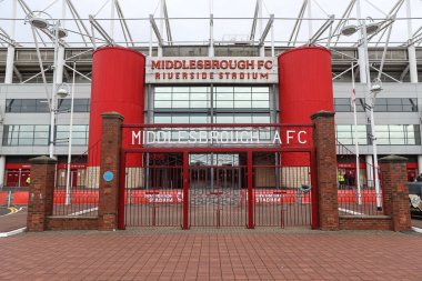 4 Şubat 202 'de Riverside Stadyumu' nda Middlesbrough ile Sunderland arasındaki Sky Bet Şampiyonası öncesinde Riverside Stadyumu 'nun genel bir görüntüsü.