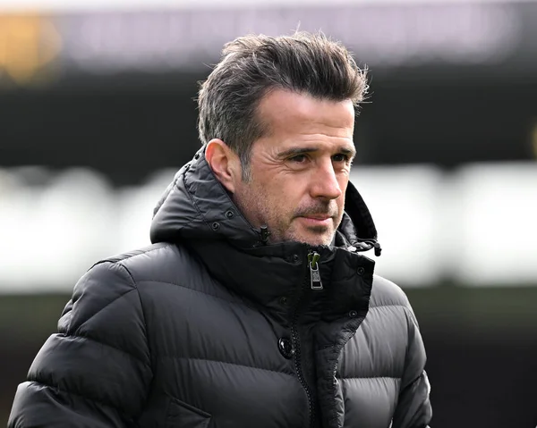 stock image Marco Silva manager of Fulham, during the Premier League match Burnley vs Fulham at Turf Moor, Burnley, United Kingdom, 3rd February 202