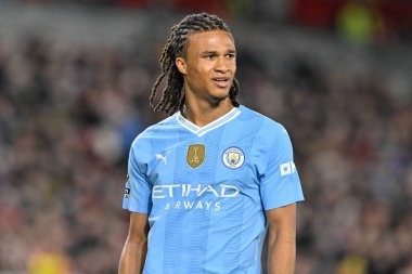 Manchester City 'den Nathan Ak Premier League maçı sırasında Brentford Manchester City' ye karşı Gtech Community Stadyumu, Londra, 5 Şubat 2024