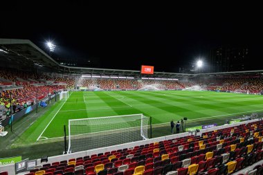Premier Lig maçı sırasında Gtech Community Stadyumu 'nun genel bir görüntüsü Brentford Manchester City' ye karşı Gtech Community Stadyumu, Londra, 5 Şubat 202