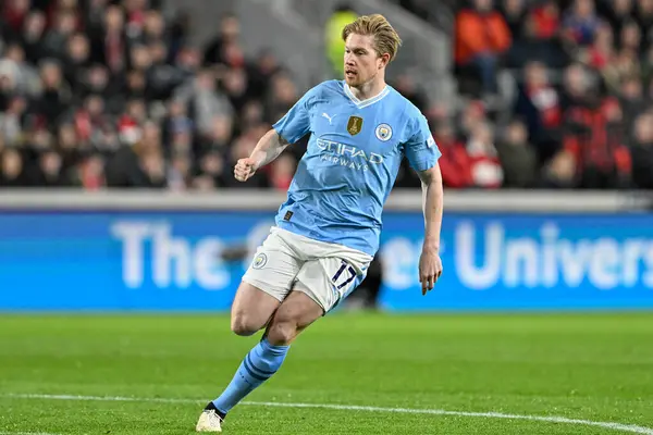 Kevin Bruyne Manchester City Premier League Match Brentford Manchester City — Stock Photo, Image
