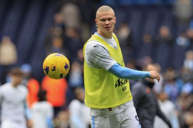 Manchester City 'den Erling Haaland Premier Lig karşılaşması öncesinde Manchester City Everton' a karşı 10 Şubat 202 'de Etihad Stadyumu' nda oynandı.