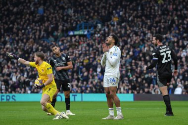 Leeds United takımından Georgina Rutter 10 Şubat 202 'de Leeds Road, Leeds' de Leeds United 'a karşı oynanan Sky Bet Şampiyonası maçında...