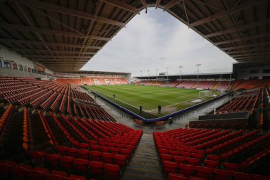 Bloomfield Road 'un genel bir görüntüsü, Blackpool' un evi Sky Bet 1 maçından önceki Blackpool-Oxford United maçı, Bloomfield Road, Blackpool, Birleşik Krallık, 10 Şubat 202