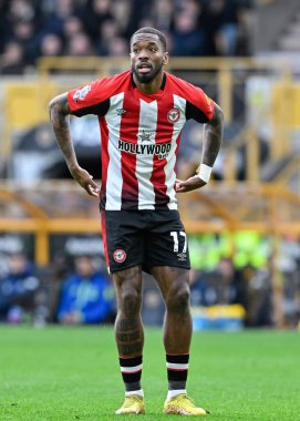 Brentford 'dan Ivan Toney, Premier Lig maçı sırasında Wolverhampton Wanderers, Brentford' a karşı Molineux, Wolverhampton, Birleşik Krallık, 10 Şubat 202
