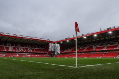 Nottingham Forest 'ın yuvası olan City Ground' un genel görünümü Premier League maçı öncesinde Nottingham Forest, Newcastle United 'a karşı City Ground, Nottingham, İngiltere, 10 Şubat 202