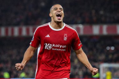 Nottingham Ormanı 'ndan Murillo, İngiltere' nin Nottingham şehrinde oynanan Premier Lig maçı Nottingham Forest 'a karşı Newcastle United maçında 2-2' lik galibiyet golünü kutluyor.
