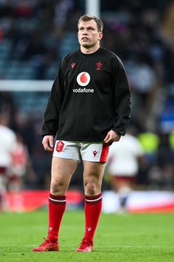 Galler 'den Nick Tompkins 2024 Guinness 6 Milletler İngiltere' ye karşı Twickenham Stadyumu, Twickenham, İngiltere, 10 Şubat 202