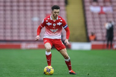 Barnsley 'den Jordan Williams, 10 Şubat 202' de İngiltere 'nin Oakwell kentinde oynanan 1. Gökyüzü İddia Ligi maçında topu Barnsley' e karşı Leyton Orient 'e verdi.