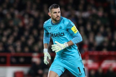 Newcastle United takımından Martin Dbravka Premier League maçında Nottingham Forest, Newcastle United 'a karşı City Ground, Nottingham, İngiltere, 10 Şubat 2024