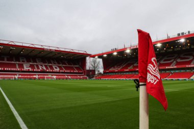 Nottingham Forest 'ın yuvası olan City Ground' un genel görünümü Premier League maçı öncesinde Nottingham Forest, Newcastle United 'a karşı City Ground, Nottingham, İngiltere, 10 Şubat 202