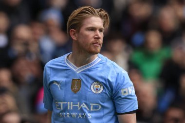 Manchester City - Everton Premier Lig maçı sırasında Manchester City maçı sırasında Kevin De Bruyne Etihad Stadyumu, Manchester, İngiltere, 10 Şubat 202