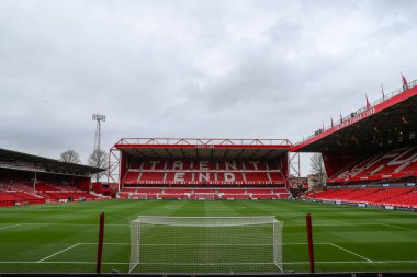 Nottingham Forest 'ın yuvası olan City Ground' un genel görünümü Premier League maçı öncesinde Nottingham Forest, Newcastle United 'a karşı City Ground, Nottingham, İngiltere, 10 Şubat 202
