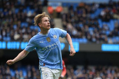 Manchester City - Everton Premier Lig maçı sırasında Manchester City maçı sırasında Kevin De Bruyne Etihad Stadyumu, Manchester, İngiltere, 10 Şubat 202