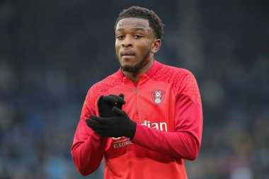 Rotherham United takımından Sebastian Revan # 28, 10 Şubat 202 'de Leeds United ile Rotherham United arasında oynanan Sky Bet Şampiyonası ön eleme maçında ısındı.