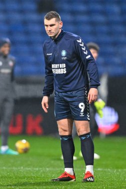 Wycombe Wanderers takımından Sam Vokes, 13 Şubat 202 'de İngiltere' nin Toughsheet Community Stadyumu 'nda oynanan Sky Bet 1 karşılaşmasında Bolton Wanderers ile Wycombe Wanderers arasındaki maçta ısındı.