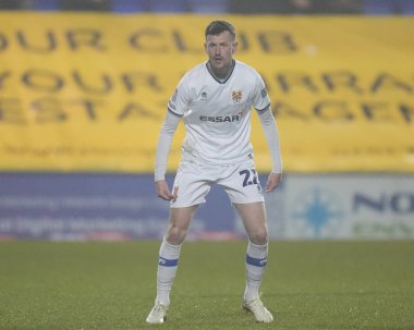 Tranmere Rovers takımından Paul Lewis, Gök İddia Ligi 2 karşılaşmasında Tranmere Rovers ile Morecambe arasında 13 Şubat 202 'de Birkenhead, İngiltere' deki Prenton Park 'ta oynanan karşılaşmada