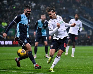 Bolton Wanderers takımından Dion Charles, 13 Şubat 202 'de İngiltere' deki Toughsheet Community Stadyumu 'nda Bolton Wanderers-Wycombe Wanderers maçında gol attı.