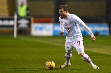 Barnsley 'den Nicky Cadden 13 Şubat 202' de Croud Meadow, Shrewsbury, Birleşik Krallık 'ta oynanan Sky Bet Ligi 1 maçı öncesi ısınma maçında