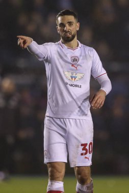 Barnsley 'den Adam Phillips Gök İddia Ligi 1 maçı sırasında Shrewsbury Town, Croud Meadow, Shrewsbury, Birleşik Krallık' ta Barnsley 'e karşı.
