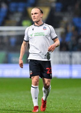 Bolton Wanderers takımından Kyle Dempsey, Gök Bahis Ligi 1 maçında Bolton Wanderers 'a karşı Wycombe Wanderers, Toughsheet Community Stadyumu, Bolton, Birleşik Krallık, 13 Şubat 202