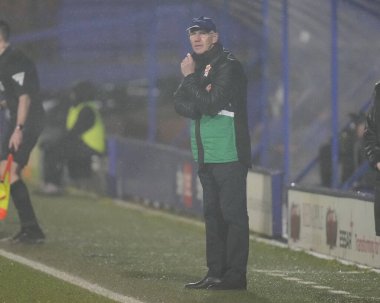 Tranmere Rovers 'ın menajeri Nigel Adkins, 13 Şubat 202' de İngiltere 'nin Birkenhead kenhead kentinde oynanan Sky Bet 2 karşılaşmasında oyunu izledi.