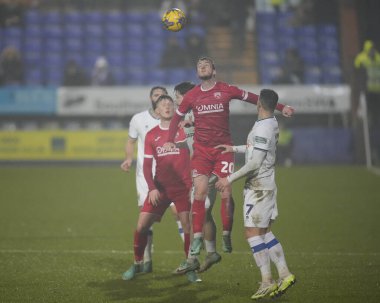 Morecambe 'den Charlie Brown, 13 Şubat 202' de İngiltere 'nin Birkenhead kentinde oynanan Gökyüzü İddia Ligi 2 karşılaşmasında Tranmere Rovers - Morecambe maçında bir maç kazandı.
