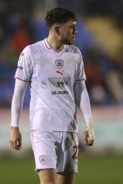 Barnsley takımından Corey O 'Keeffe 13 Şubat 202' de Croud Meadow, Shrewsbury 'de Shrewsbury Town' a karşı oynadığı maçta